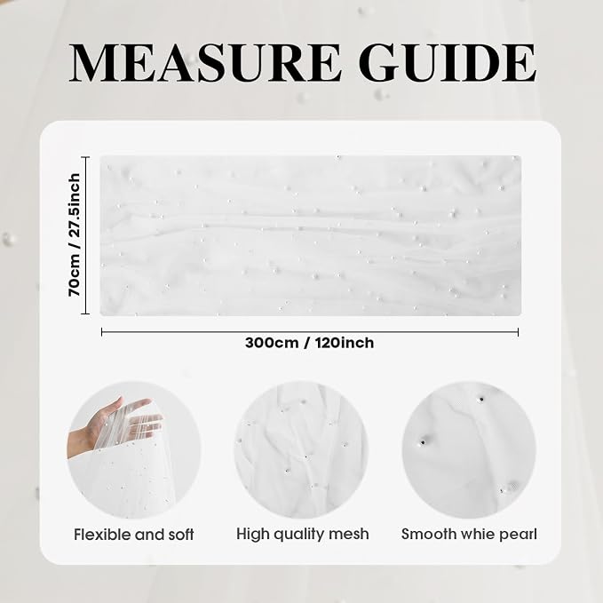 Artoid Mode 10PCS Pearl Gauze Table Runner 120 Inch 10FT, Seasonal Sheer Dining - Image 4