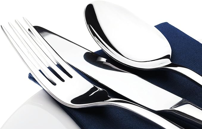 Silverware Set for 6, 30 Piece Stainless Steel Flatware Utensils Cutlery Set | - Image 2