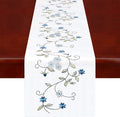 Small Short Double Thickness Rustic Embroidered Floral Table Runners by Simhomsen