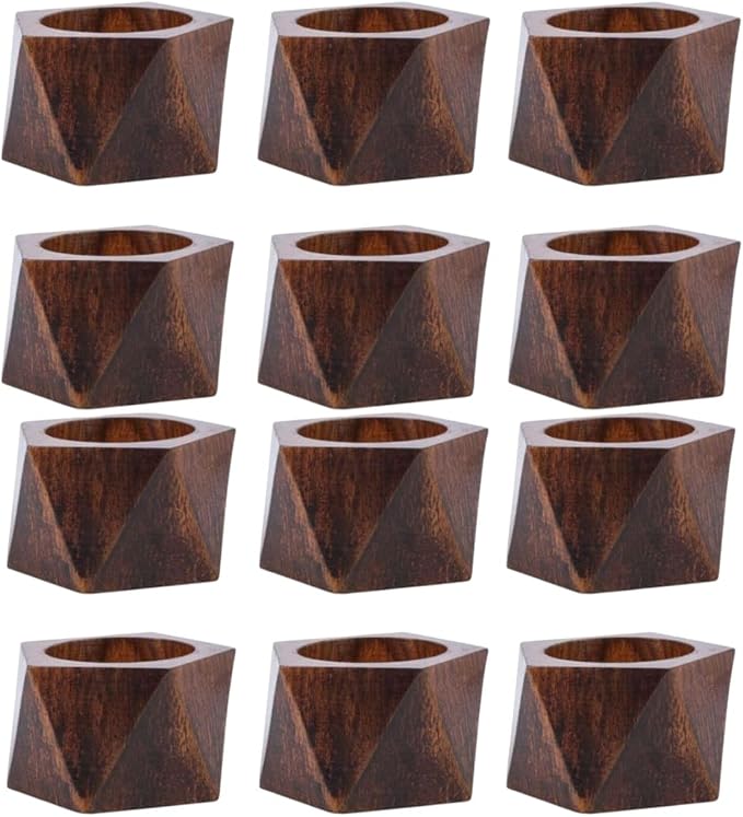 Napkin Rings, Wood Napkin Rings Napkin Holders Buckles by Unknown