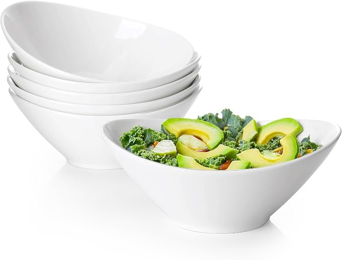 Teocera 7 Inch Salad Bowls Set of 6, 18 oz Large Soup Bowls– Microwave & by Teocera