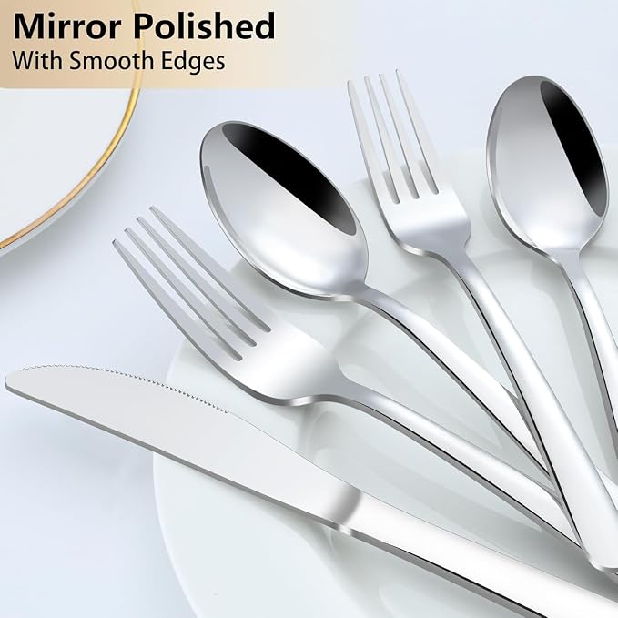 Pleafind 60-Piece Silverware Set Service - Image 3