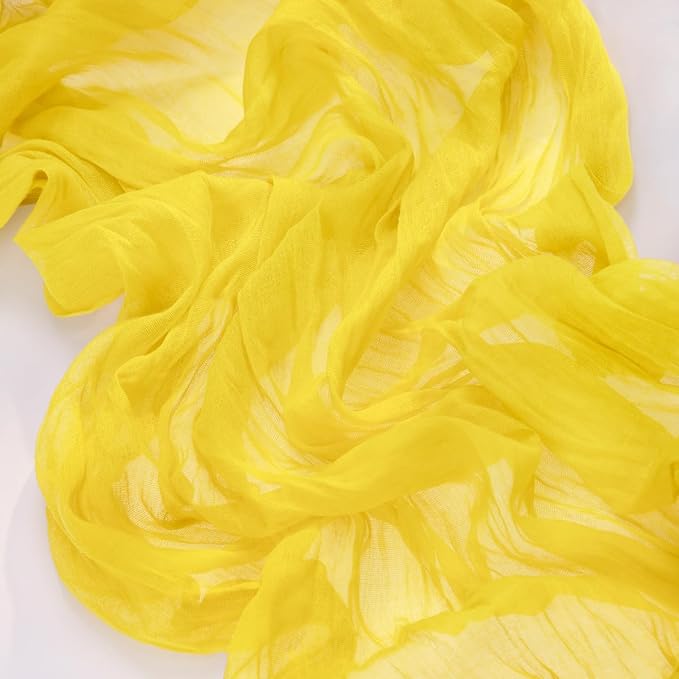 2 Pack Yellow Cheesecloth Table Runner 10ft Rustic Gauze Centerpiece | - Image 4