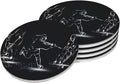 Ice Hockey Coasters Set of 4, Absorbent Ceramic Drink Coasters Cup Mat by Unknown