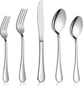 Silverware Set, 40-Piece Flatware Set, E-far Stainless Steel Eating Utensils by E-far