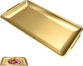 304 Stainless Steel Food Serving Tray, 12.6 Inch Rectangular Serving Tray by Aynaxcol