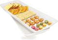 Serving Tray Platter Rectangle, Plastic White Food Trays by Unknown