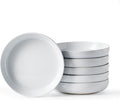 famiware Milkyway 33 oz Pasta Bowls Set of 6, Light Gray | Scratch-Resistant by Famiware