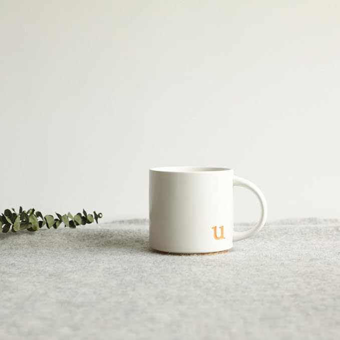 COLLECTIVE HOME Ceramic Coffee Mug, 15 oz Monogram Cup - Image 2