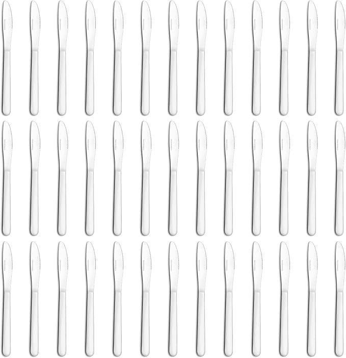 36 Pieces Dinner Knives Set, 8.1 Inches Table Knives Set, Durable Butter Knife by Funnydin