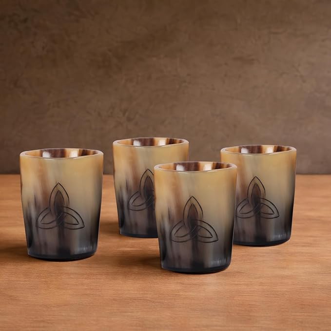Handicrafts Home Viking Horn Shot Glasses Set of 12, Rustic Viking Drinkware - Image 5