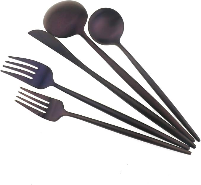 20-Piece 18/10 Stainless Steel Flatware Silverware, Luxury Dinnerware Set - Image 3