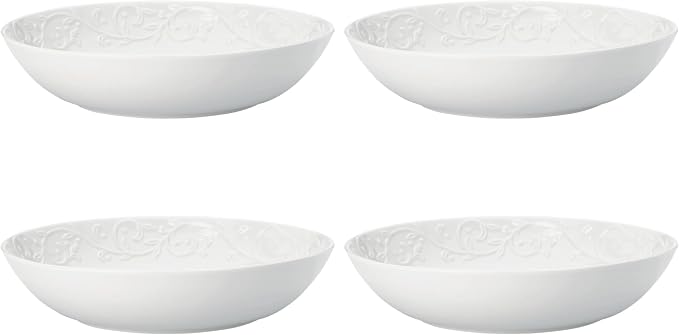 Lenox 895726 Opal Innocence Carved Pasta Bowls, Service by Lenox