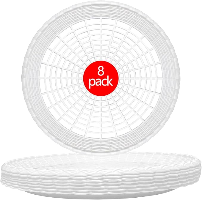 Paper Plate Holders, 8 Packs 10 Inch paper plate holders reusable Plastic Heavy by EBIGIC