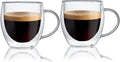 Espresso Cups Set Of 2 8 Oz, Double Walled Glass Coffee Mugs by COLOCUP