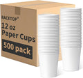 RACETOP 12 oz 500 Pack Disposable Coffee Cups, Paper Cups, Hot Cups | Sturdy by RACETOP