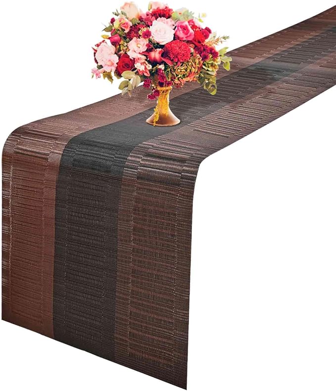 GIVERARE Table Runner, 12x72 in Heat-Resistant Woven Vinyl Long Tabletop by GIVERARE