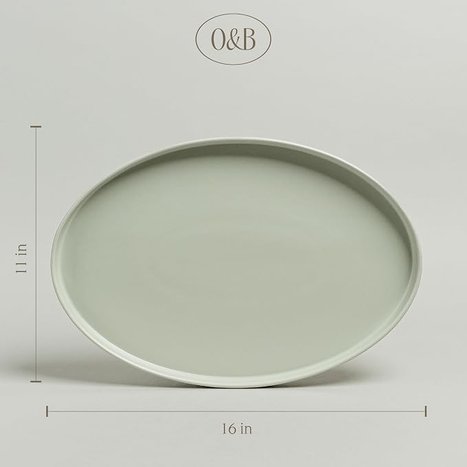 Over&Back Stackable Stoneware Serving Platter - Image 4