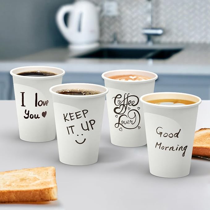 Dealusy 100 Count 12 oz Coffee Cups, Leak-Free Food Safe Paper Cups 12 oz - Image 7