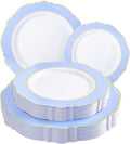 60pcs Blue Plates Disposable by WDF