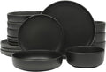 Gibson Elite Pasco 16 Piece Plates and Bowls Double Bowl Reactive Glaze Dishes by GibsonHomewares