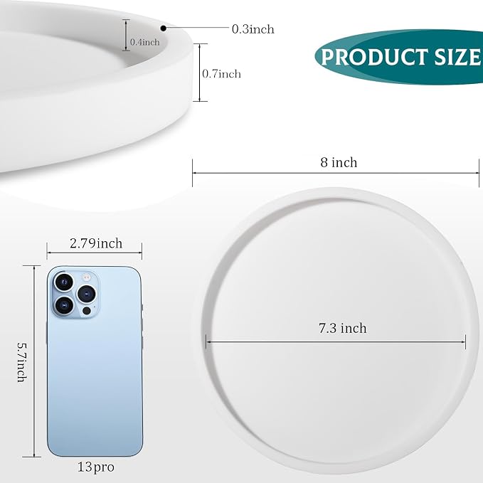 Silicone Bathroom Tray Coffee Table Decor Perfume Organizer, Waterproof - Image 5