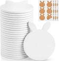 24 PCS Ceramic Tiles for Crafts, Unglazed Matte Coasters by GOHDODD