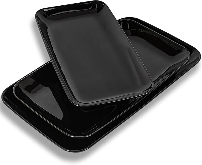 DELLING Large Serving Platter Set of 3, 16/14/12 Inch Porcelain Serving Trays by Delling-HappyFoodieCreator