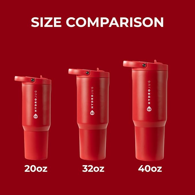HydroJug Sport 20 oz Insulated Stainless Steel Water Bottle, Alumni Red - Image 4