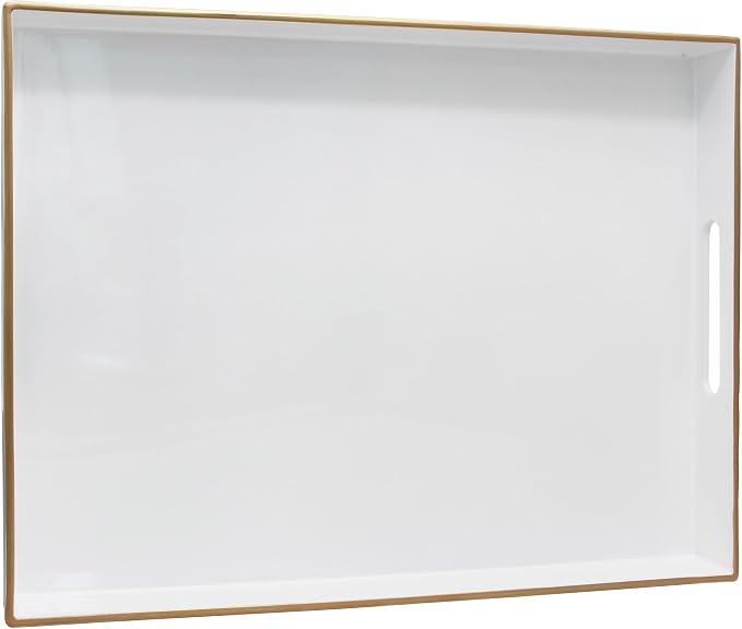 15.8" x 11.8" White Plastic Serving Tray by Unknown