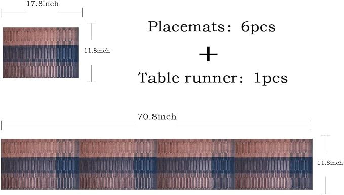 PIGCHCY Elegant Placemats with Matching Table Runner, Washable Durable Plastic - Image 3