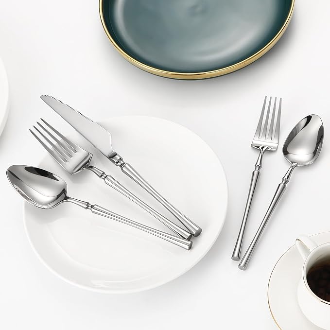 Lazycorner 30 Pcs Silverware Set Flatware Set 18/10 Stainless Steel Utensils - Image 5
