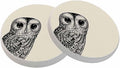 oFloral Black Owl Coasters for Drinks Cute Bird Wild Animal Cub Drink Coaster by oFloral