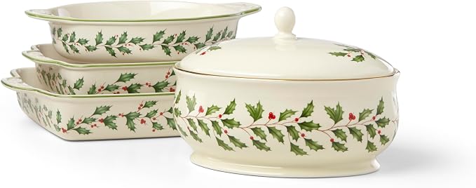 Lenox Holiday Ivory Porcelain Christmas Candy Jar - Image 2