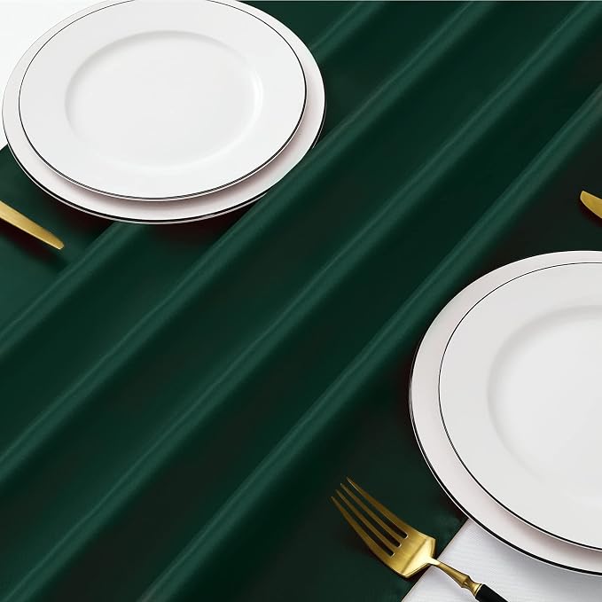 Manyshofu Dark Green Satin Table Runner 12x108 - Image 3