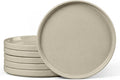 E-far Dinner Plates Set of 6, 10.5 Inch Stoneware Dinner Plate, Khaki | by E-far