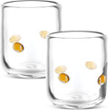SiliFine 2 PCS Football Icon Juice Glasses, 14 oz Sport Ball Stemless Wine by SiliFine