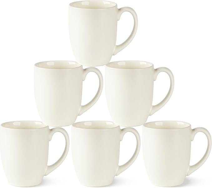 AmorArc 12oz Coffee Mugs Set of 6, Ceramic Coffee Mugs by AmorArc