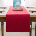 Soft Caddice Faux Linen Table Runner 2 Side by NATUS+WEAVER