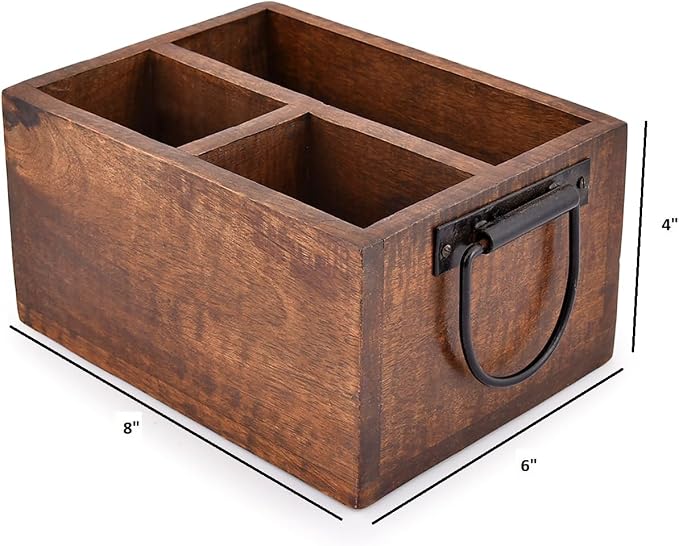EDHAS 3 Compartment Flatware Caddy, Cutlery Utensil Holder - Image 5