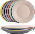 10inch/6pcs Dishwasher & Microwave Safe Wheat Straw Plates by greenandlife
