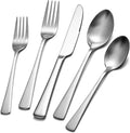 18/10 Flatware set for 12, 60 Piece Matte Stainless Steel Silverware Set | by KINGSTONE