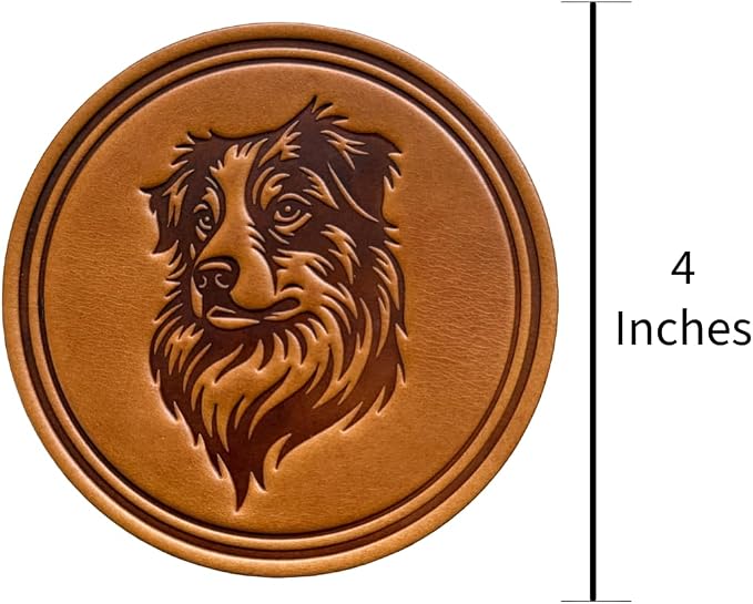 Dog Breed Leather Coasters – Premium Full Grain Table Protectors - Image 7