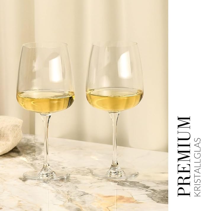 Krosno Large White Wine Glasses, 16.2 oz, Modern Collection, Premium - Image 4