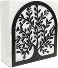 Napkin Holder for Tables, Vintage Metal Freestanding Tissue Dispenser by Fobule