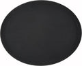Winco 26" x 22" Black Oval Fiberglass Glass Tray | Non-slip surface, Restaurant by Winco