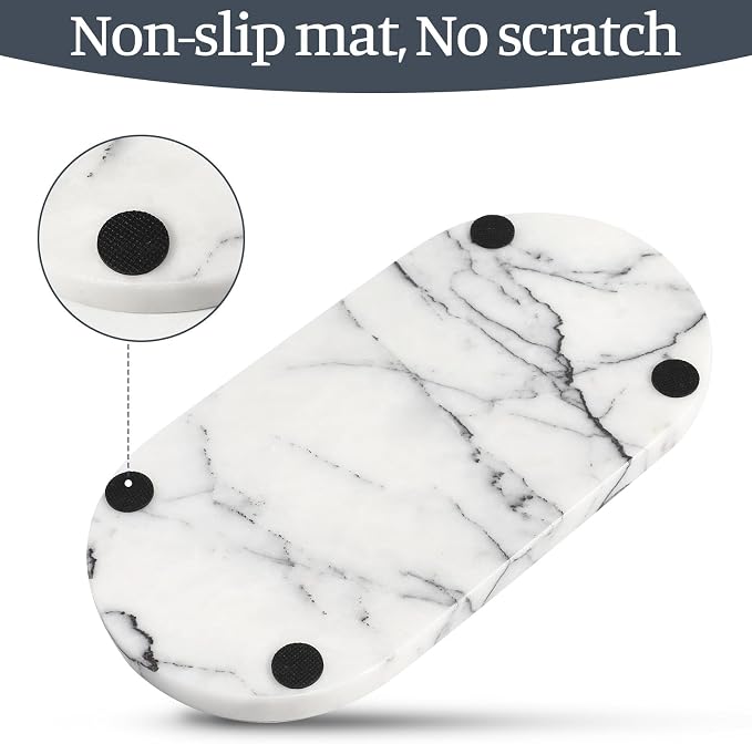 Natural Marble Tray, Catchall for Perfume, Jewelry Dish Milas Lilac - Image 6