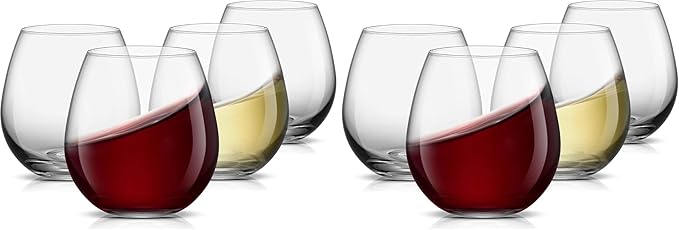 JoyJolt Spirits Stemless Wine Glasses by JoyJolt