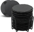 VIBRATITE 12 Pack 4 Inch Round Slate Drink Coasters by VIBRATITE