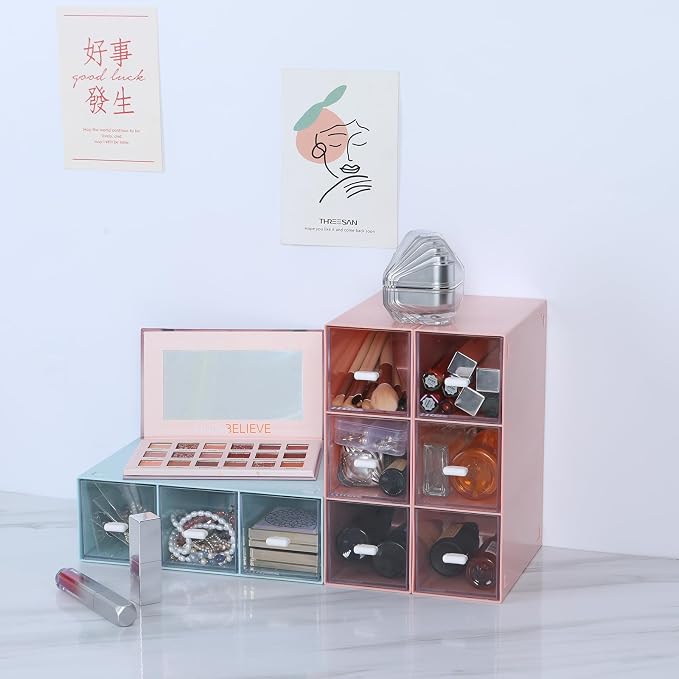 Desktop Organizer With 9 Drawers, Pencil Box, Stationary Organizer | 3 Tiers - Image 6